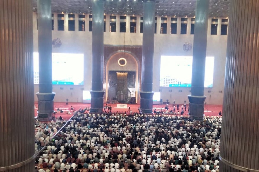 Wapres Gibran Rakabuming Raka Salat Id di Masjid Istiqlal