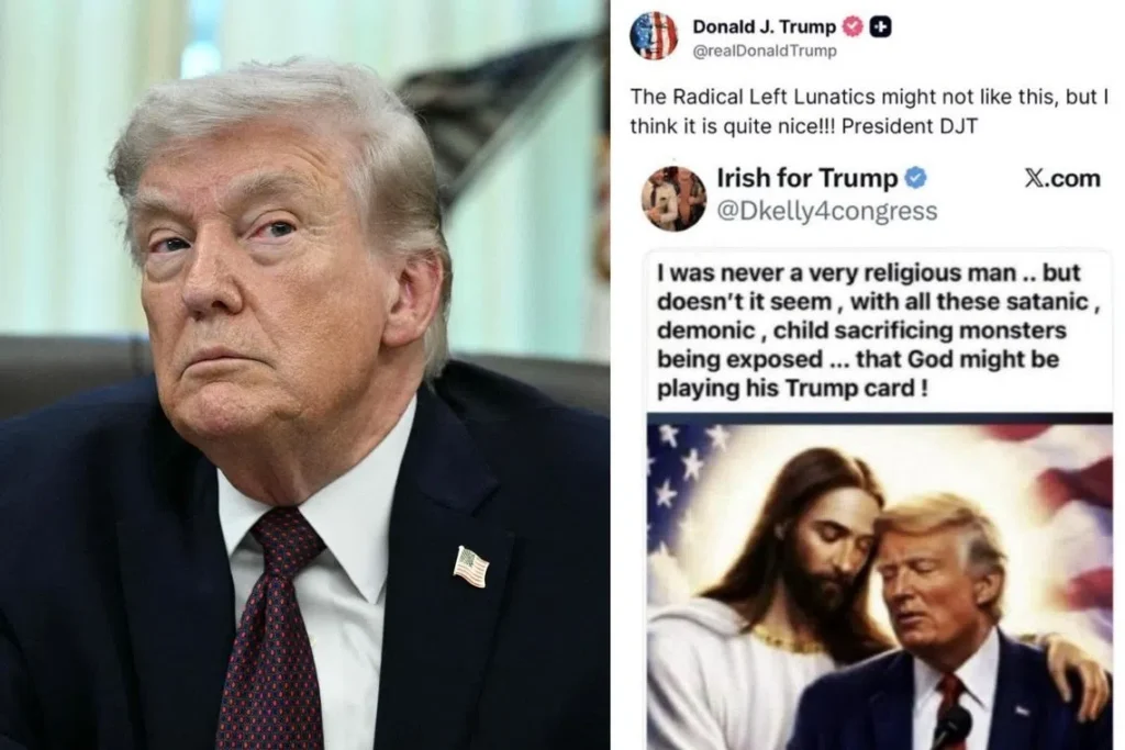 Trump berpelukan dengan Yesus, kritik terhadap Paus Leo